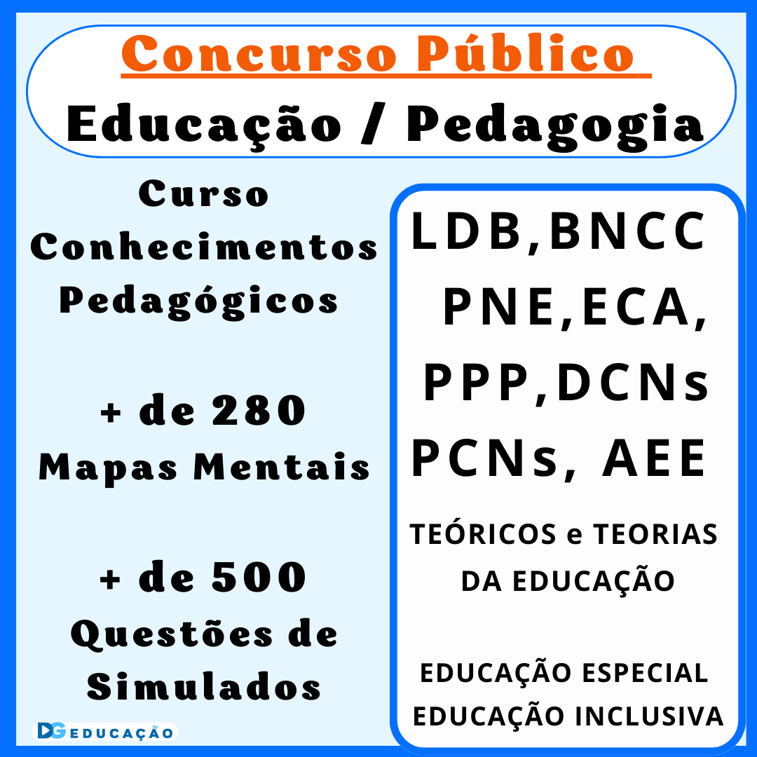 CURSO DE CONHECIMENTOS PEDAGÓGICOS EM MAPAS MENTAIS PARA CONCURSO PÚBLICO